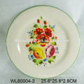 Simple ceramic round plate